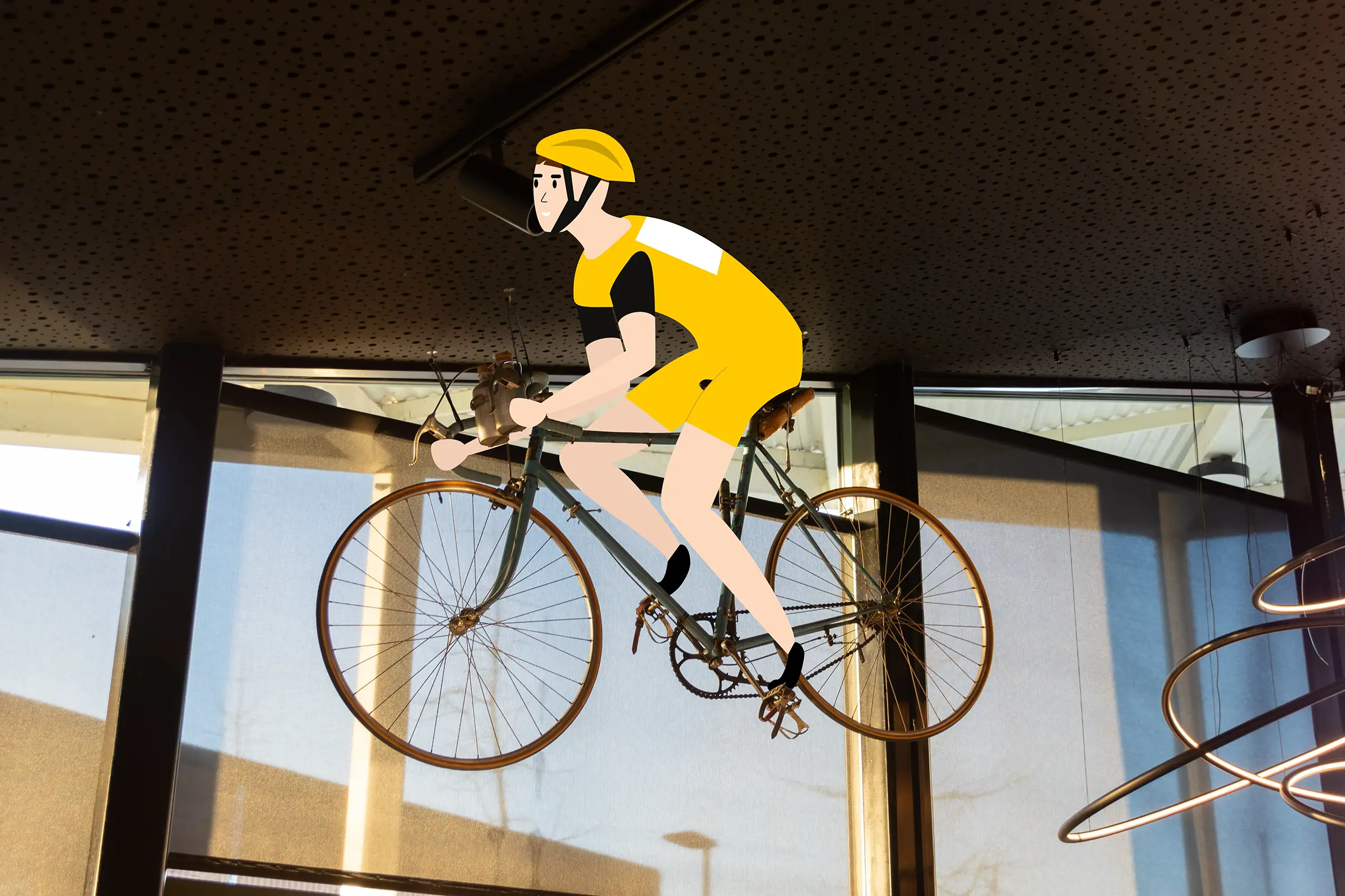 Zwevende fiets